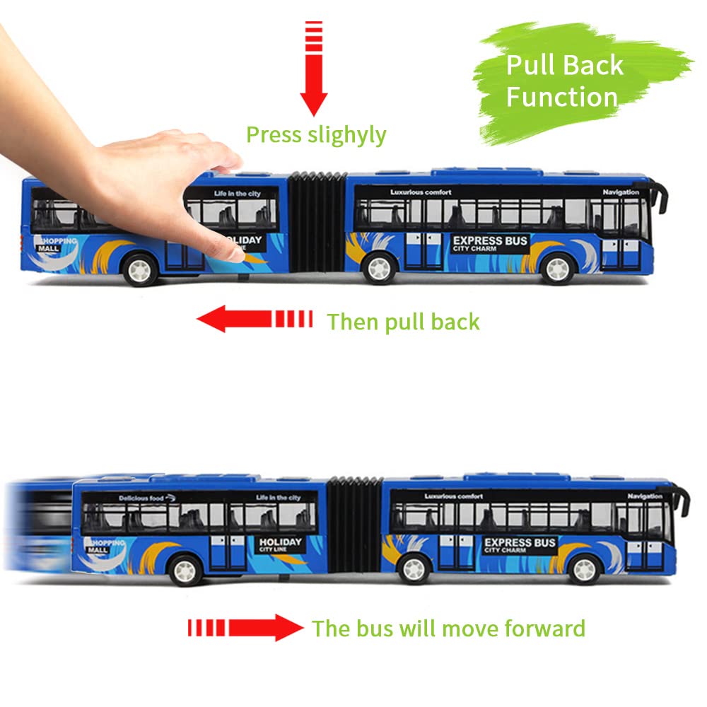 Crelloci 1:80 scale bus measures about 11 inches for small hands