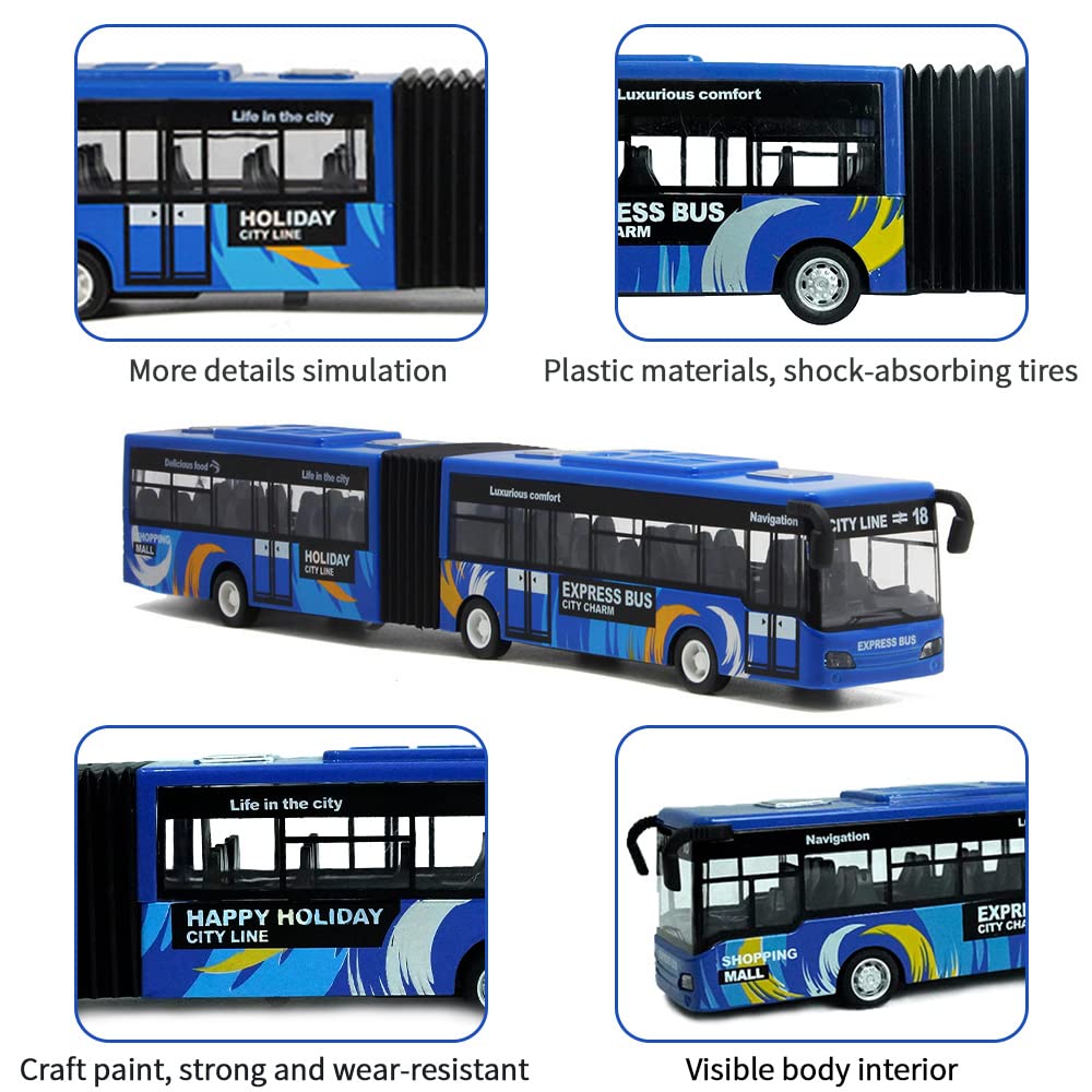 Crelloci diecast bus with durable metal alloy and safe edges for lasting fun