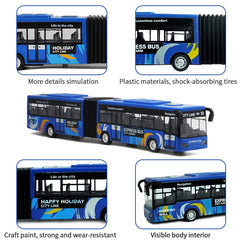 Crelloci diecast bus with durable metal alloy and safe edges for lasting fun