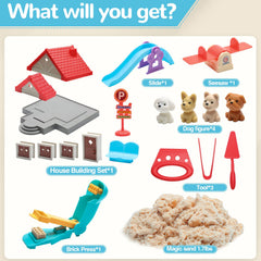 Crelloci pet life pretend play setup for caring for dogs and storytelling.