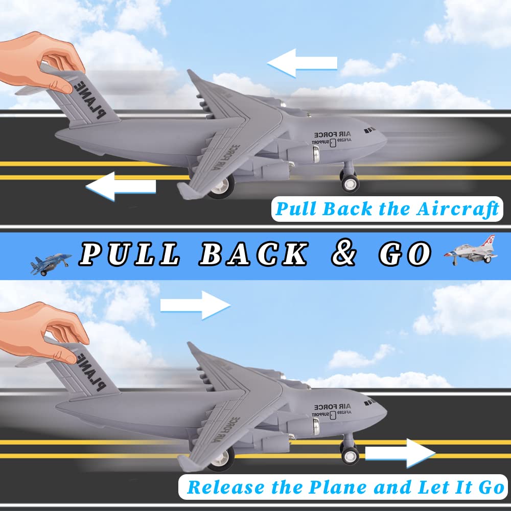 Crelloci pull-back jet toy green inspires adventure