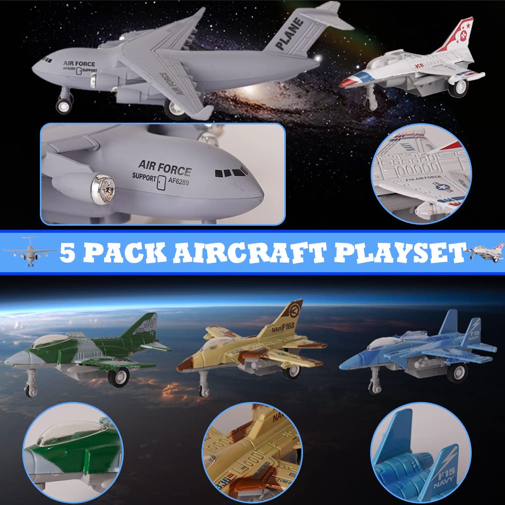 Crelloci pull-back jet toy red for fast action