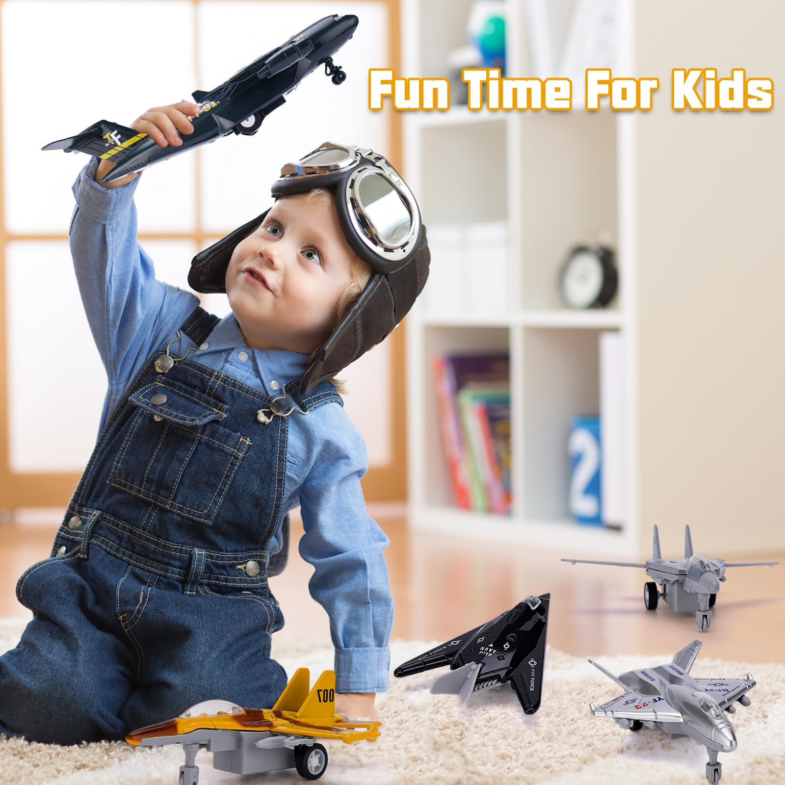 Crelloci pull-back jet toy promotes hand-eye coordination during play.