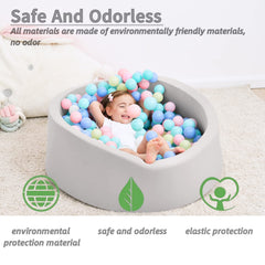 Crenailro ball pit wall closeup highlights soft, durable foam protection.