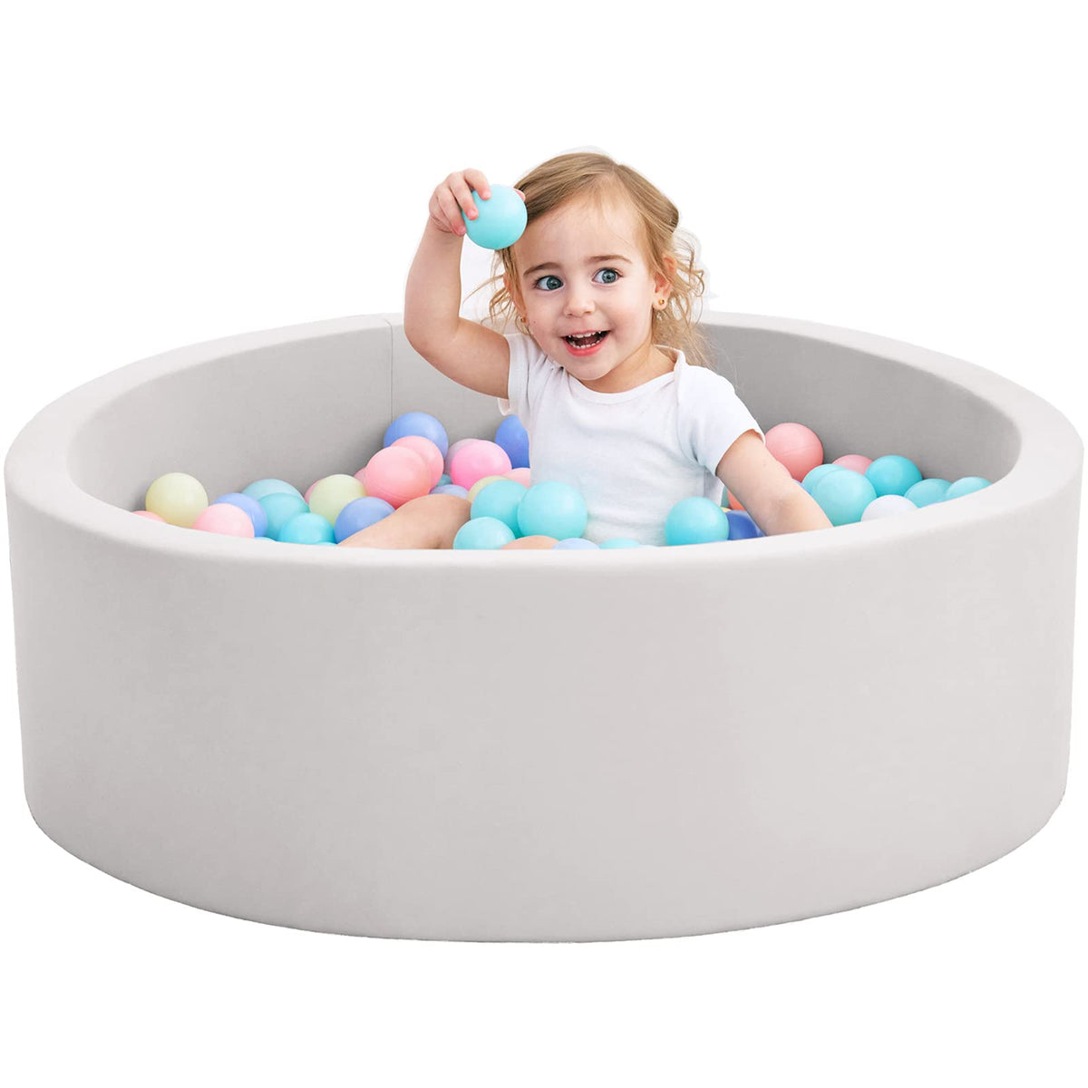 Crenailro foam ball pit assembly demonstrates quick indoor setup.