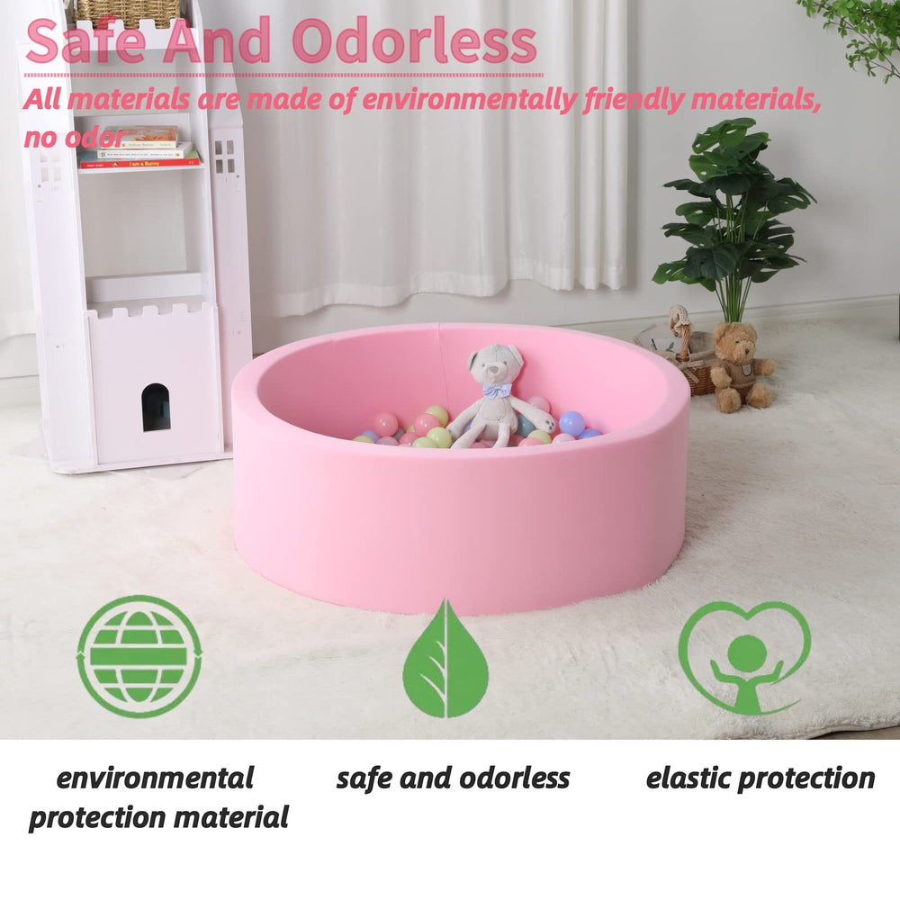 Soft foam wall assembly keeps little ones secure during playtime.