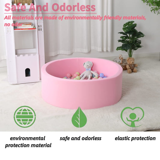 Soft foam wall assembly keeps little ones secure during playtime.