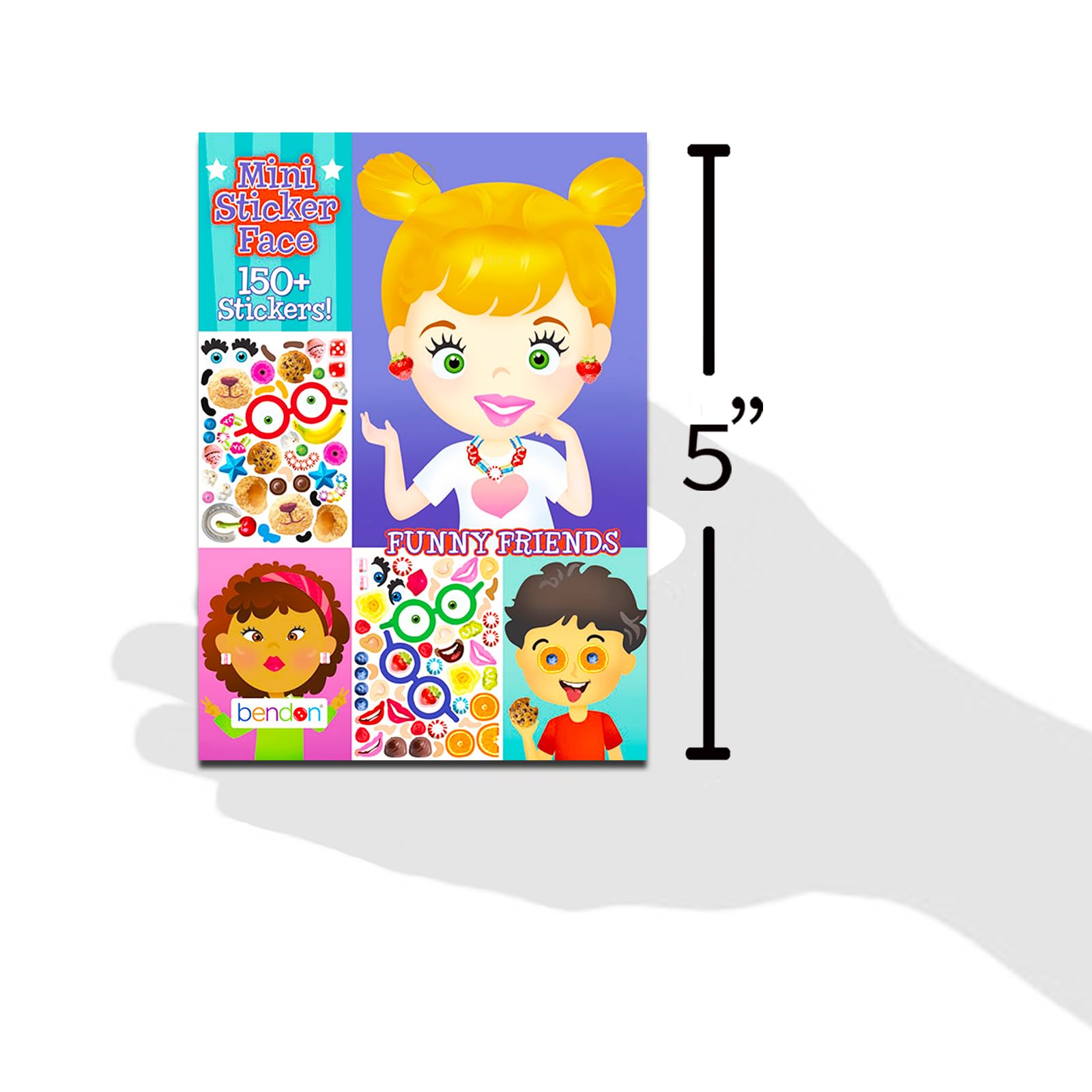 Crenstone Make-a-Face sticker sheets display with 150+ stickers for reusable creative play.