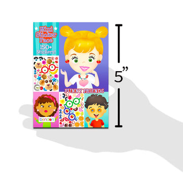 Crenstone Make-a-Face sticker sheets display with 150+ stickers for reusable creative play.