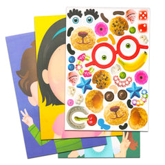 Crenstone Make-a-Face sticker sheets in use for party favors and DIY invitations.