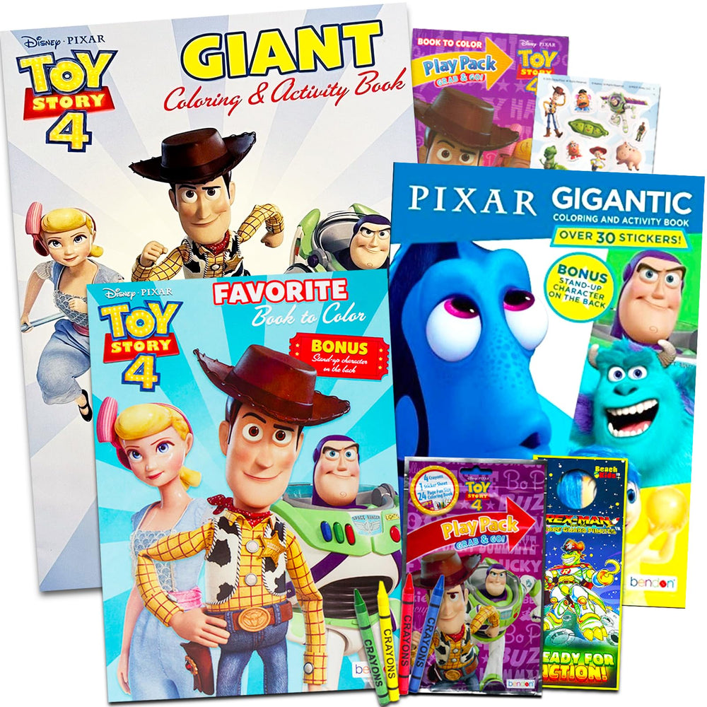 crenstone toy story bundle with giant coloring book, ideal for road trips and home play.