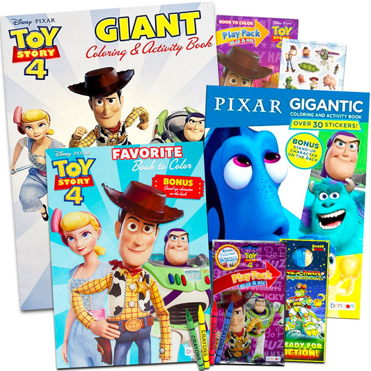 crenstone toy story bundle with giant coloring book, ideal for road trips and home play.