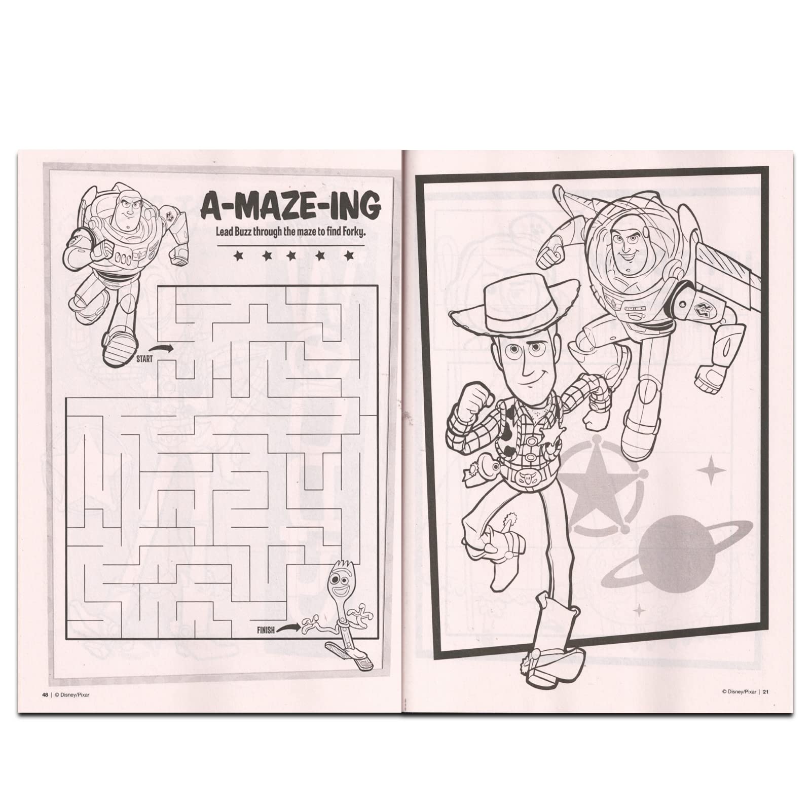 crenstone toy story coloring book with markers offers mess-free coloring on the go.
