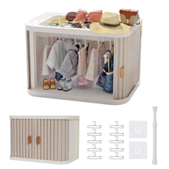 Creproly doll wardrobe foldable cabinet keeps outfits tidy and accessible.