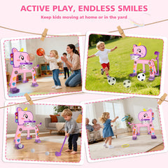 Cretargio Unicorn Sports Center lights and music enhance playtime.