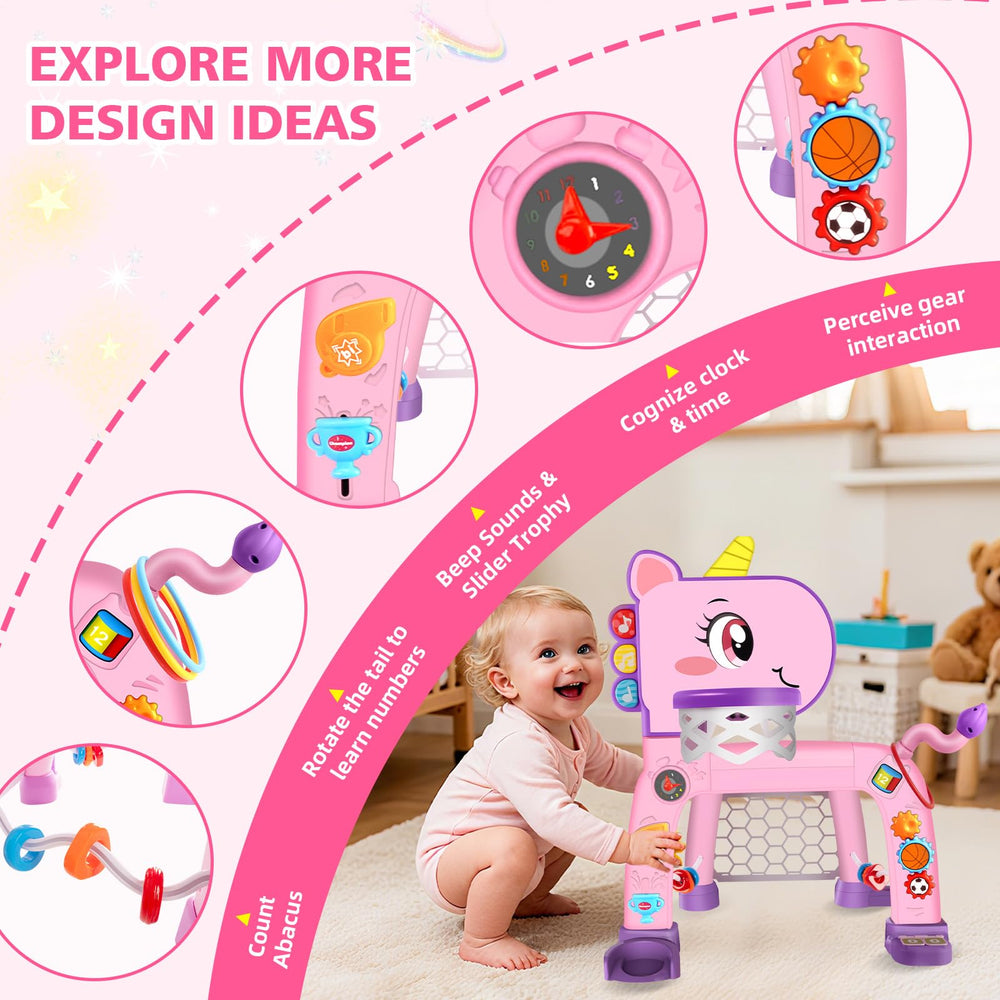 Cretargio Unicorn Sports Center ring toss builds hand-eye coordination.