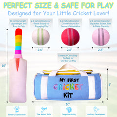 CRICBABY My First Cricket Kit crinkle ball red invites tactile discovery.