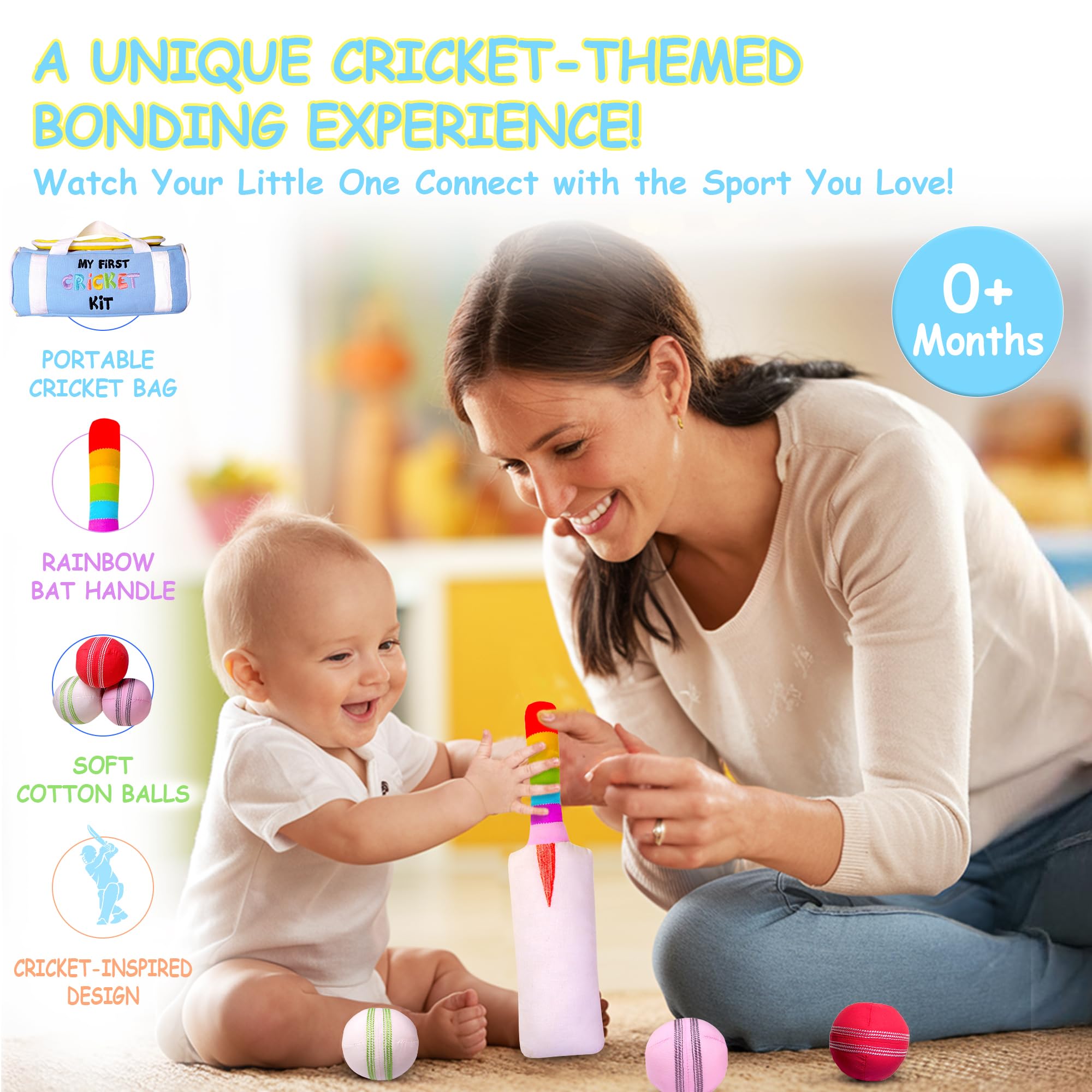 CRICBABY My First Cricket Kit gift-ready packaging ideal for showers.