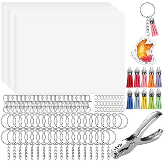 Cridoz 162 Shrinky Sheets Kit contents for DIY projects and crafts