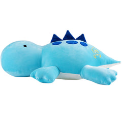 Crillop blue 24in weighted dinosaur plush close-up—cozy, reliable hugs.