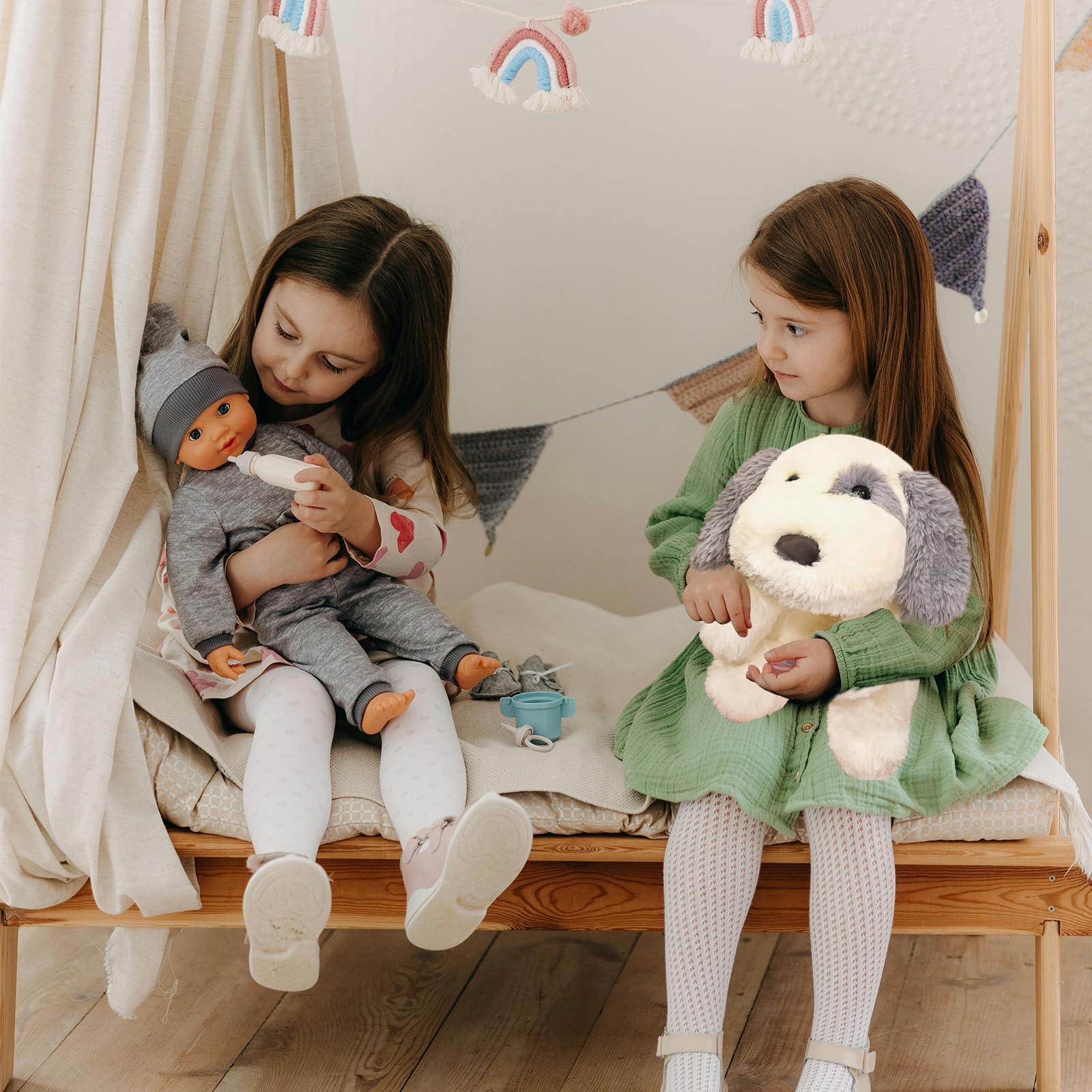 Crillop gift-ready weighted dog plush for birthdays and holidays.