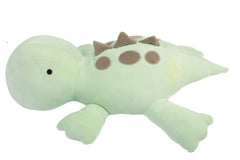 Crillop soft green dinosaur plush highlights gentle texture and comfort.