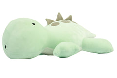 Crillop weighted dinosaur plush head detail for a secure, comforting hug.