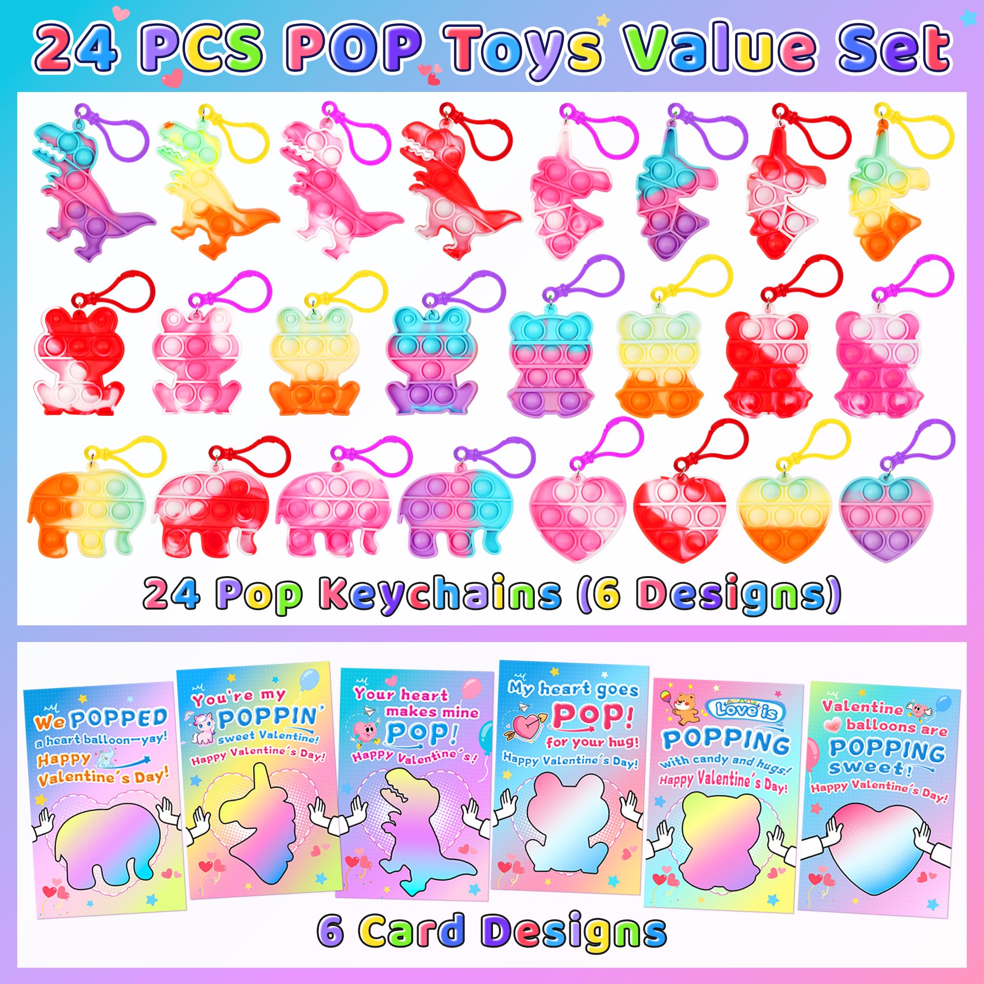 CRIOLPO valentines cards 24-count set to share with classmates