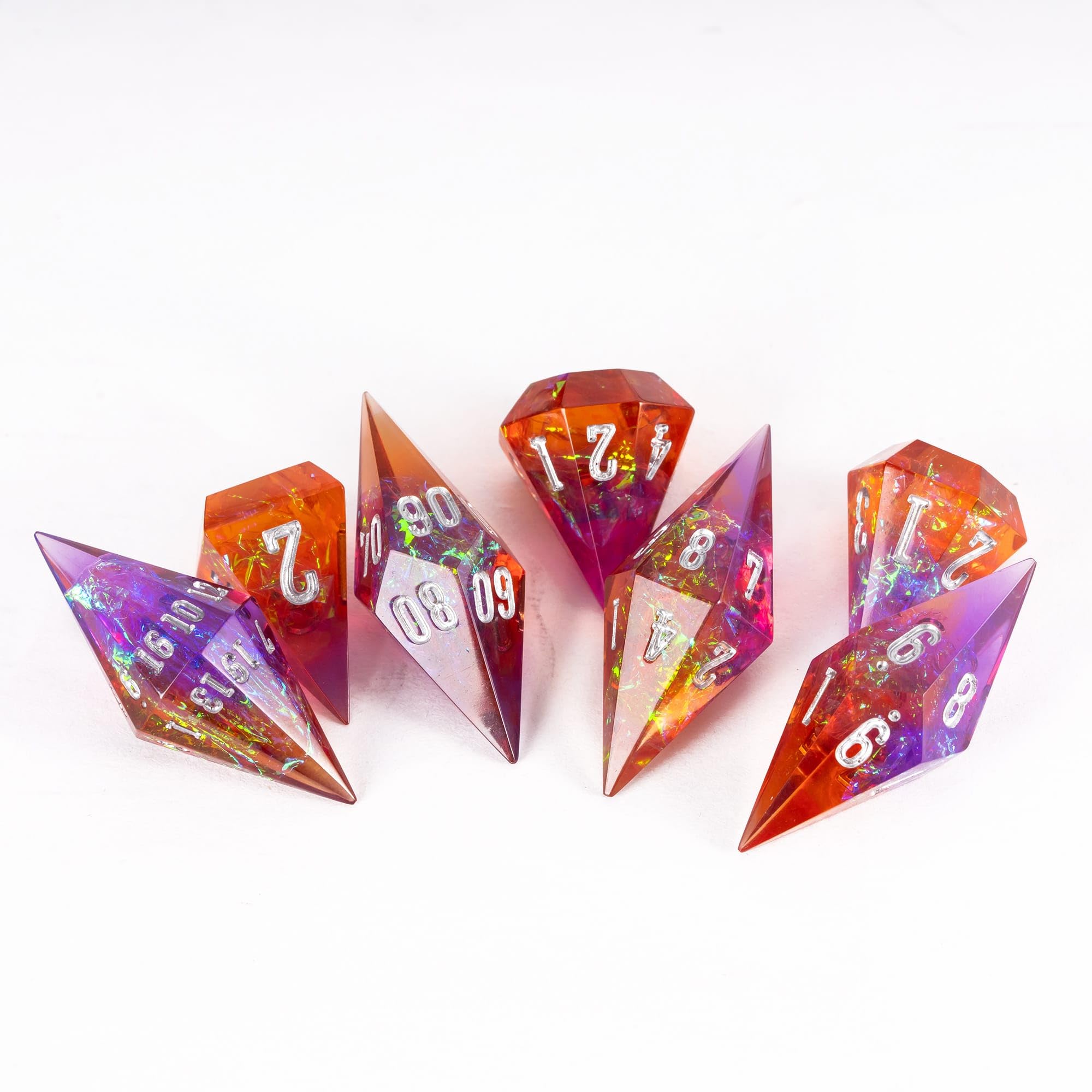 CRITALLIC DND dice set leather bag included for easy transport