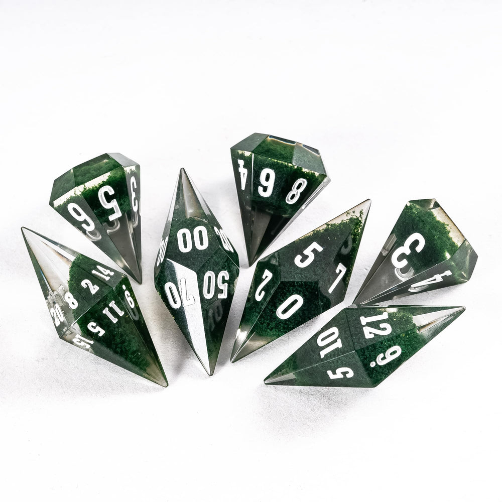CRITALLIC glitter dice closeup shows gem-like sparkle