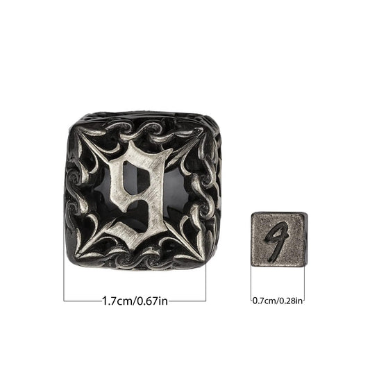 CRITALLIC 7mm metal D6 dice offer durable, precise reads during tabletop sessions.