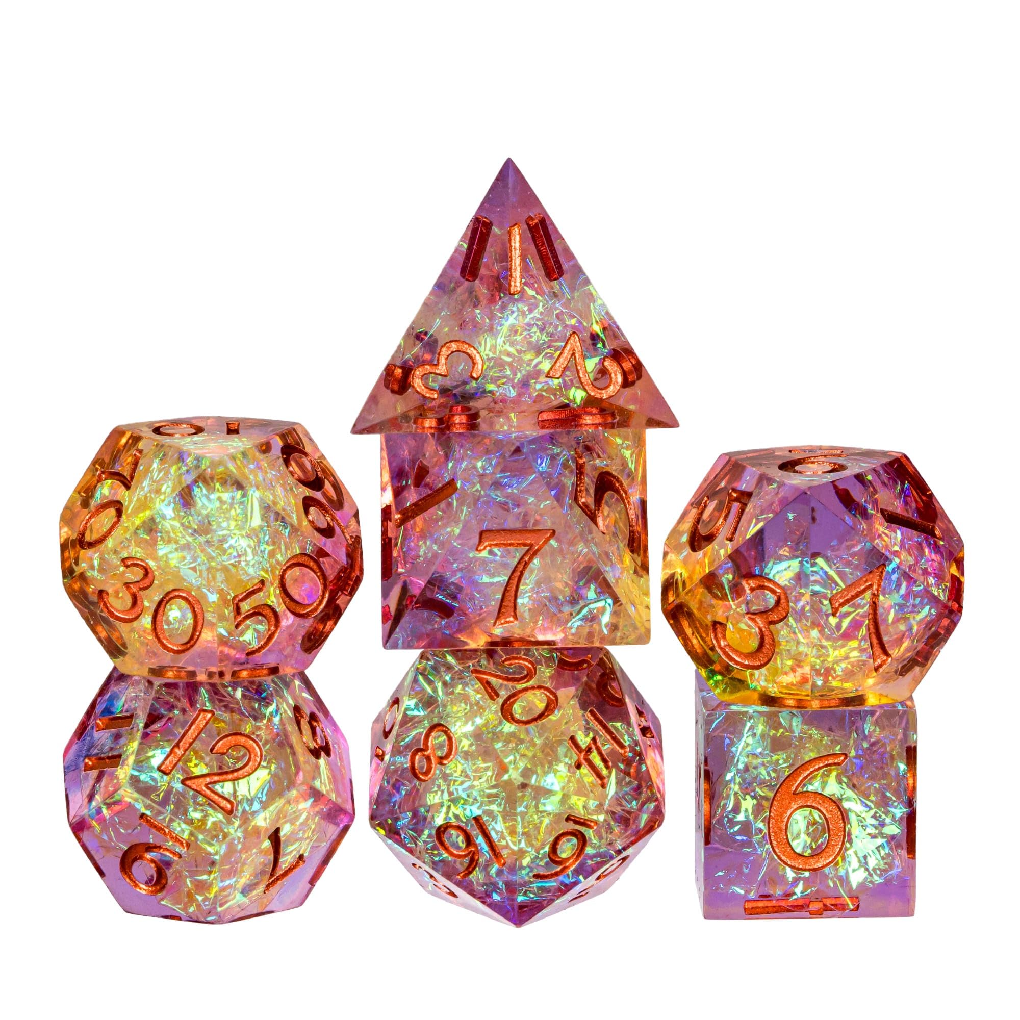 CRITALLIC D% dice highlight precision and a touch of strategic flair.