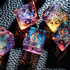 CRITALLIC dice D6 with mirror finish reflects light for striking gameplay visuals.