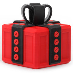Critigulf gag box screws removal close-up, highlighting the playful challenge for gifting.