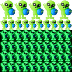 CroBlissful glow-in-the-dark mini alien figurines for captivating party favors.