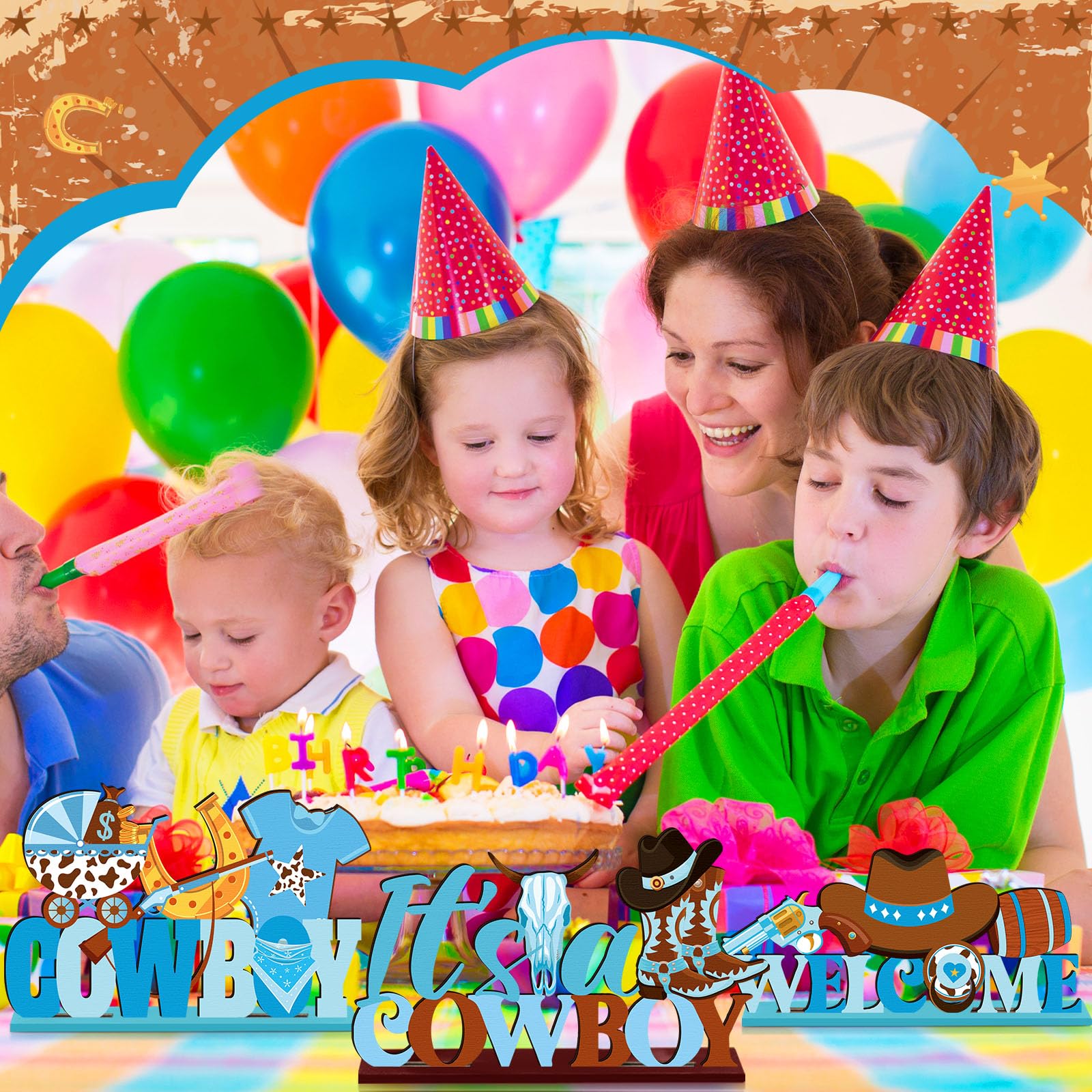 CroBlissful baby shower western decor wood creates inviting party surroundings