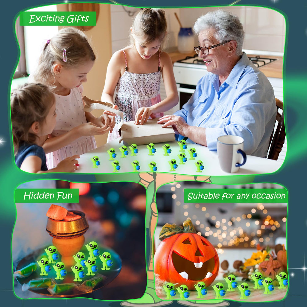 CroBlissful tiny aliens hide-and-seek prizes perfect for classrooms and parties.