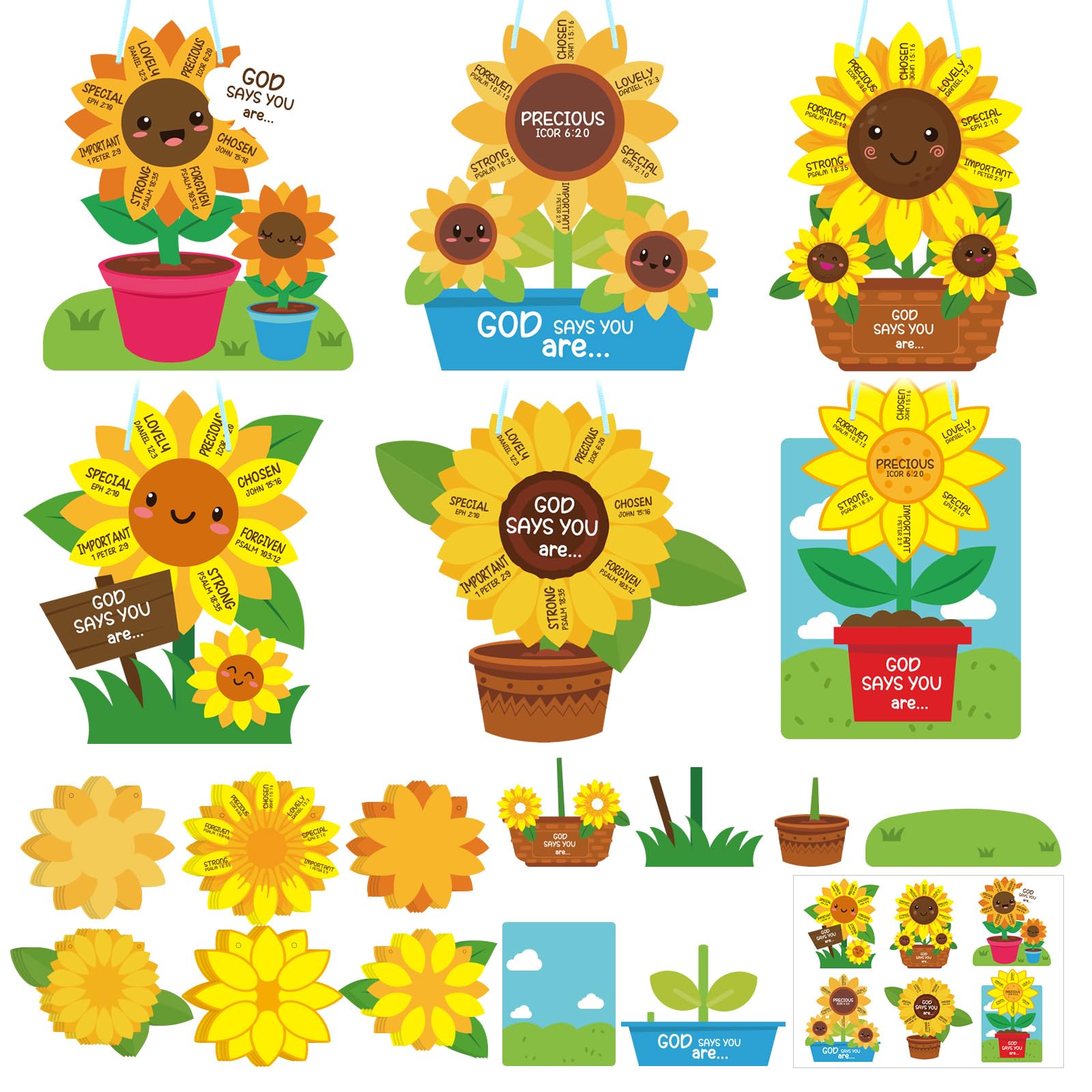 CroBlissful Sunflower Craft Kit cover with bright colors for engaging Sunday School crafts.