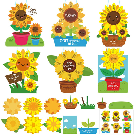 CroBlissful Sunflower Craft Kit cover with bright colors for engaging Sunday School crafts.
