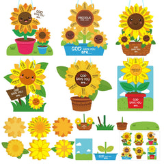 CroBlissful Sunflower Craft Kit cover with bright colors for engaging Sunday School crafts.