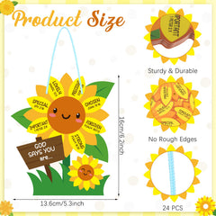 CroBlissful Sunflower Craft Kit in progress showing kids assembling the petals.