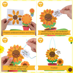 CroBlissful Sunflower craft materials close-up emphasizing sturdy cards and vibrant colors.