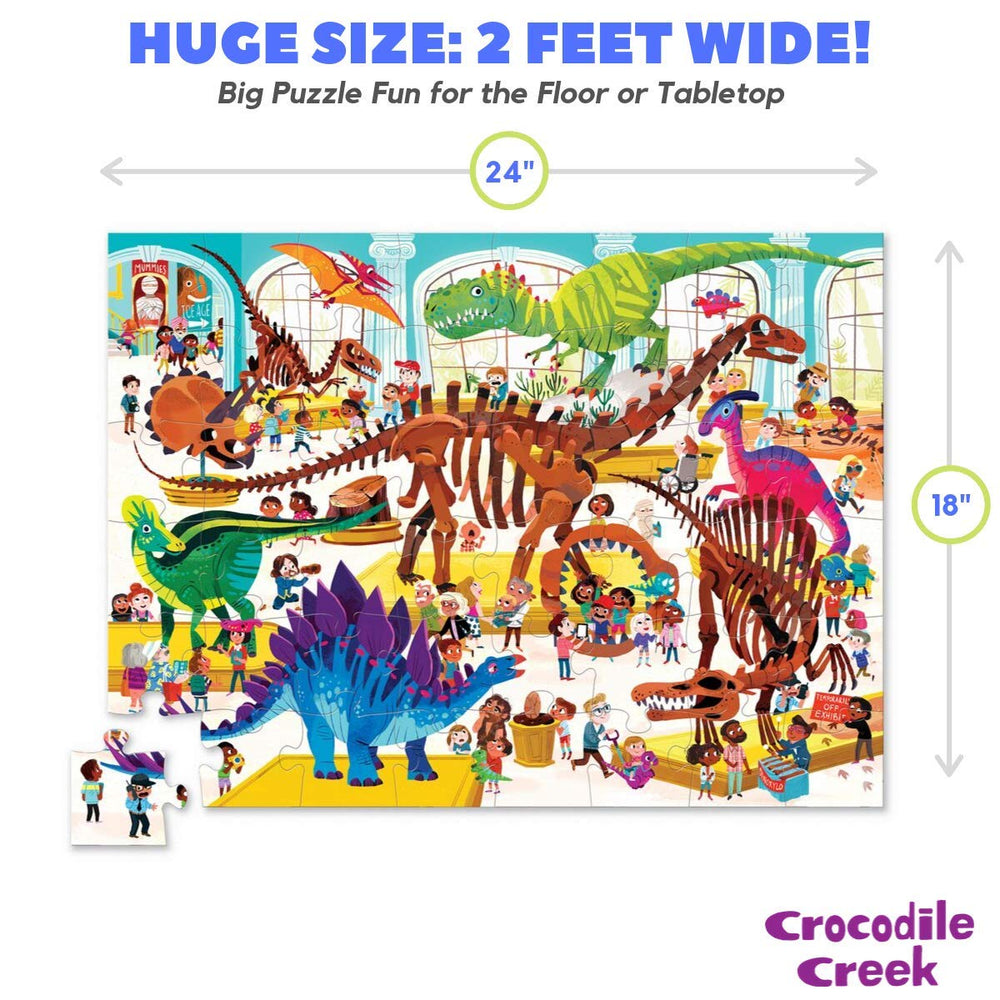 Crocodile Creek 18x24 finished dinosaur museum puzzle sparks imagination during family time
