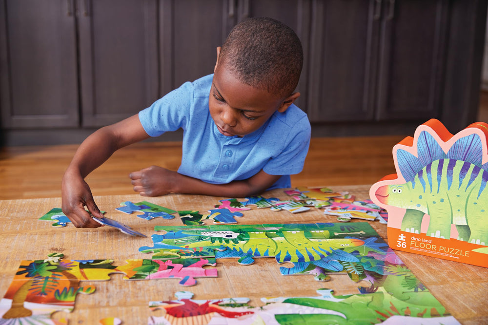 Crocodile Creek 24pc Puzzle kids playing to encourage collaborative play