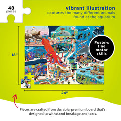 Crocodile Creek 48-piece puzzle with bold colors for little hands.