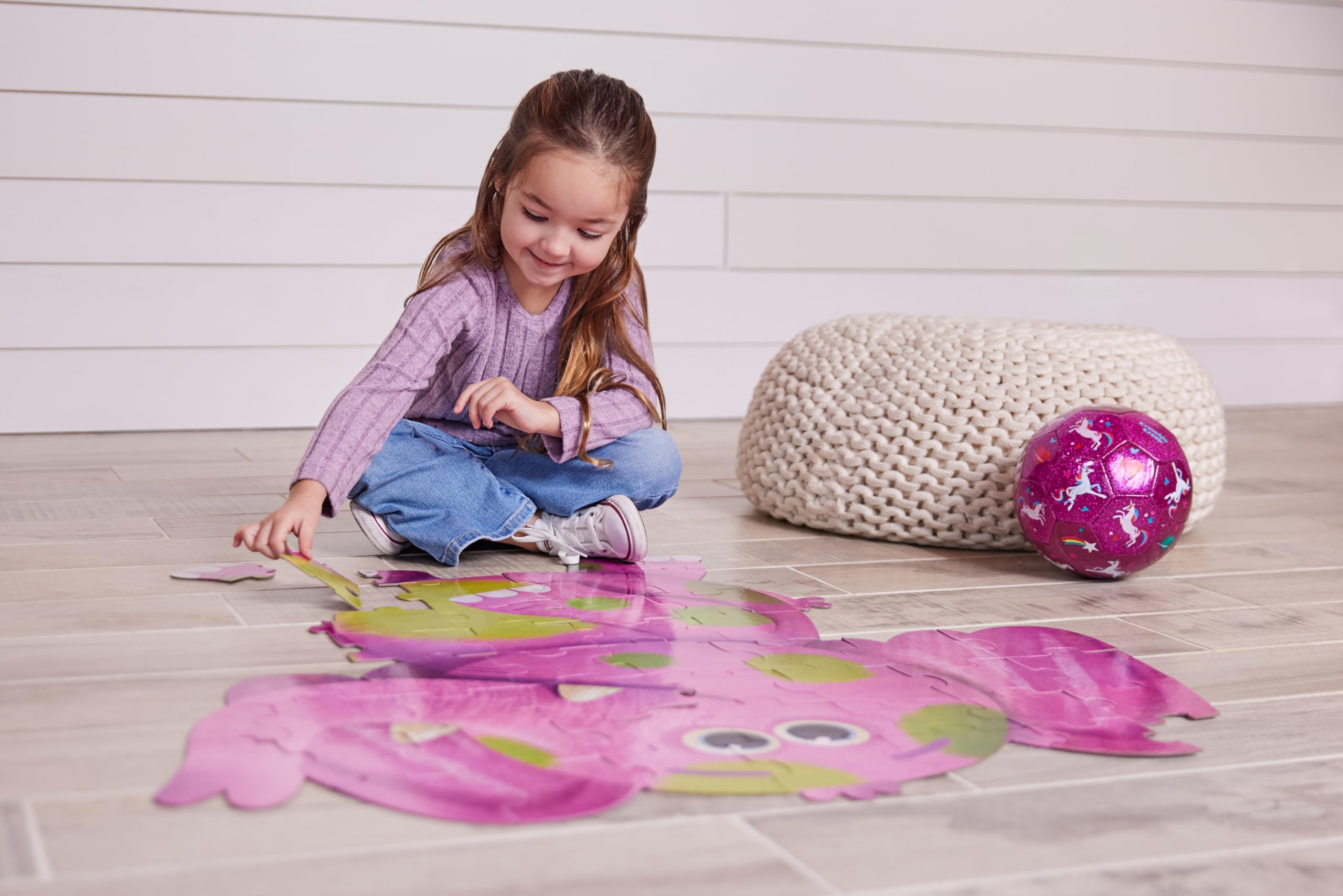 Crocodile Creek storage box with handle keeps puzzles tidy
