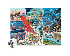 Crocodile Creek aquarium scene puzzle made with kid-safe materials.