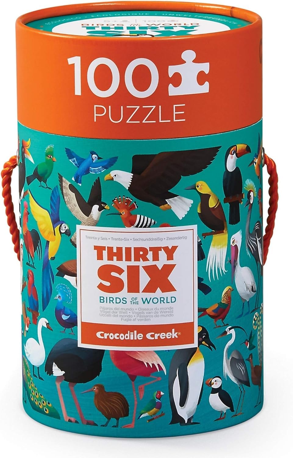 Crocodile Creek Birds 100-piece puzzle with colorful artwork to boost problem-solving in kids.