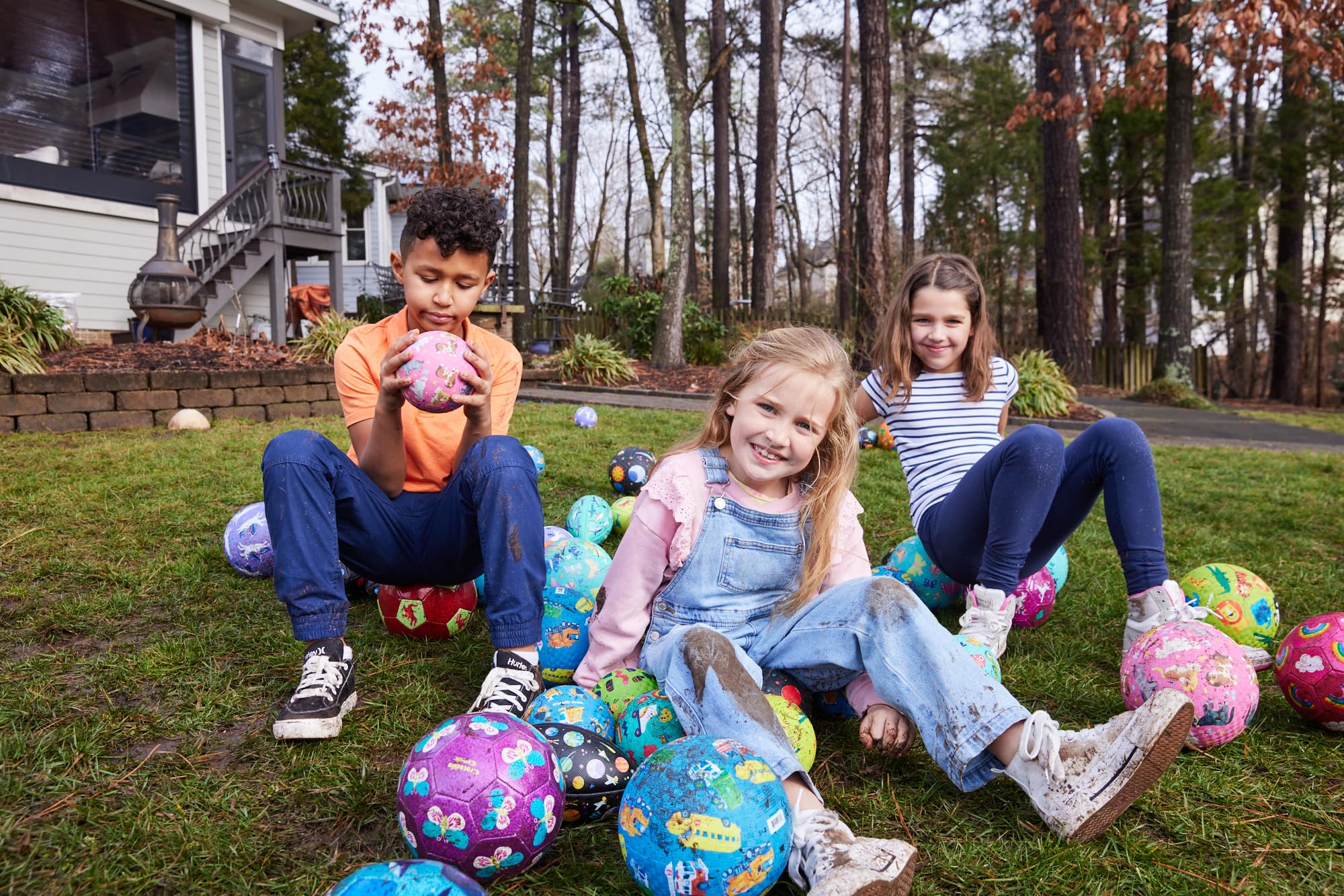Crocodile Creek durable inflatable ball supports active indoor and outdoor games.