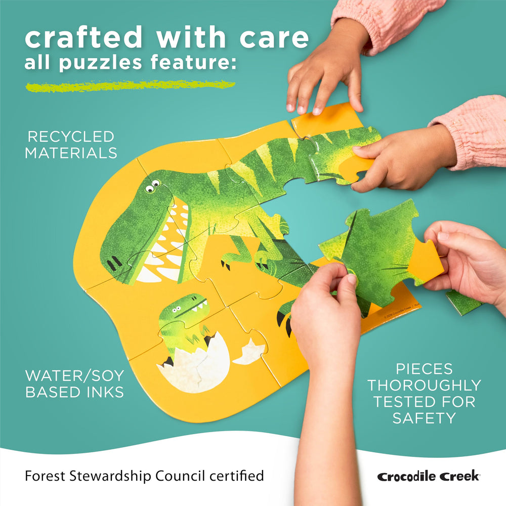 Crocodile Creek puzzle with bright colors and bold designs for engagement.